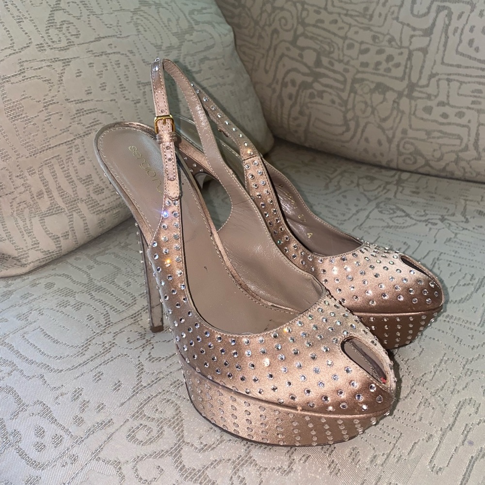 Sergio Rossi Swarovski Crystal High Heel Pumps